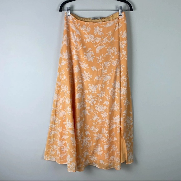 NWT Abercrombie & Fitch Orange Floral Skirt Set - Picture 6 of 7